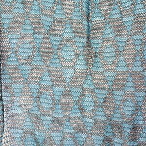 Leichte, gestrickter Schal ,mit Sternmuster ,schwarz ,türkis