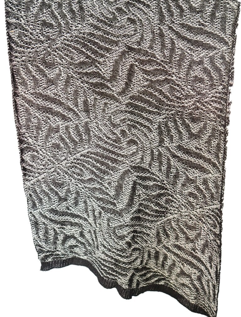 Schal in aufwendigem Muster Schwarz Grau mit Glitzer