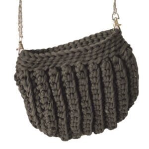 Bag made of recycled yarn, small bag, black