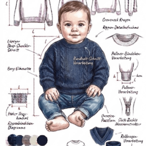 Strickechner Baby – Fallschulter – Pullover