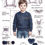 Strickrechner | KITA Kinder– Fallschulter-Pullover