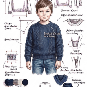 Strickrechner | KITA Kinder– Fallschulter-Pullover